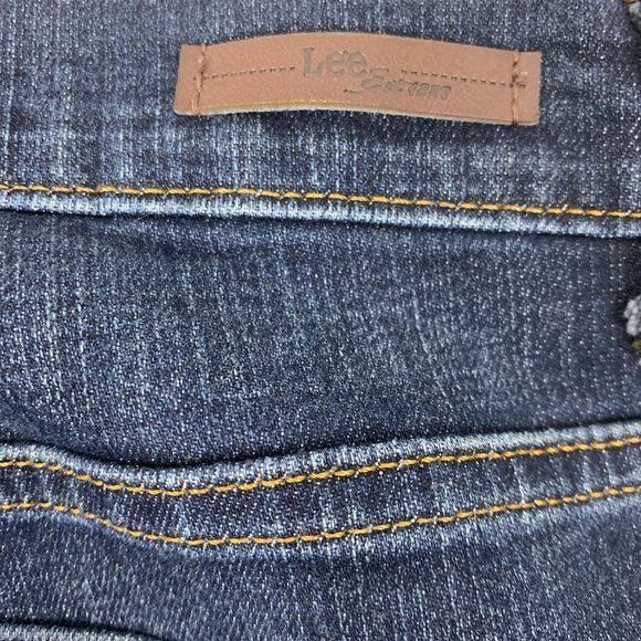 Lee 6 8 Jeans 31" X 30" Relaxed Fit Straight Dark Wash MOM - Picture 4 of 4